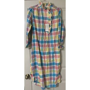 Vintage NWT Lyn Anne Maxi Flannel Granny Ruffle Nightgown 100% Cotton Size S (P6